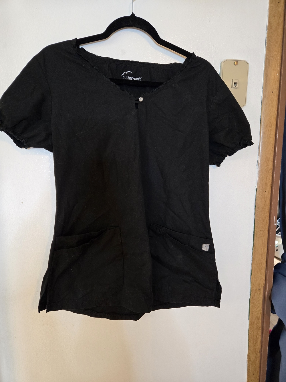 Butter-Soft Black Women's Short Sleeve Top